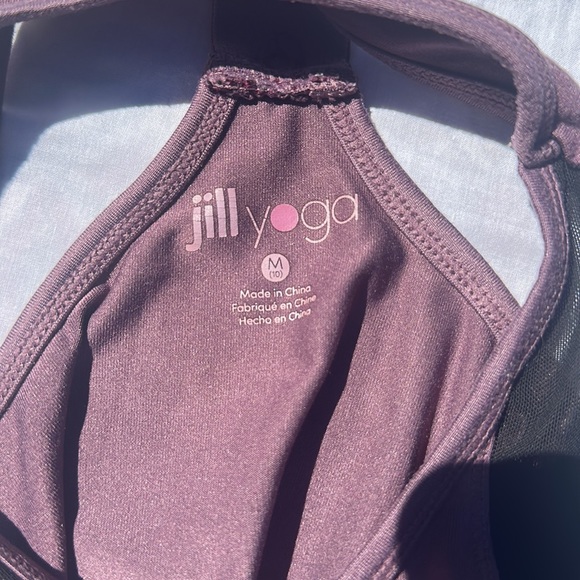 Jill Yoga Athletic Tank top purple mesh detail size Medium - Picture 5 of 7